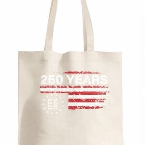 CANVAS TOTE BAG 250th Anniversary of the US CUSTOM Graphic Grocery Book Bag
